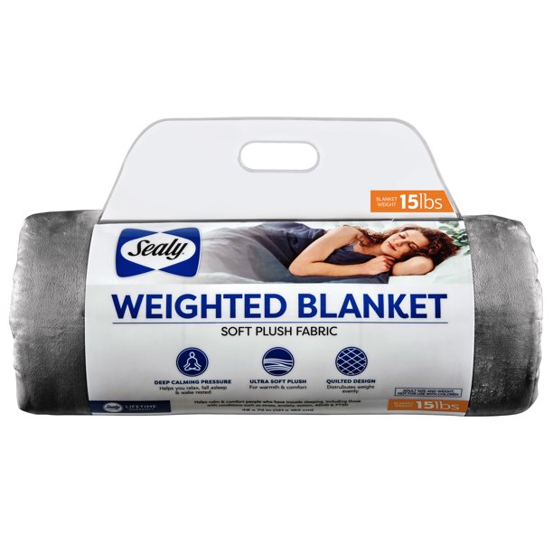Sealy Weighted Blanket with Removable Cover, 18lb