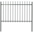 thumbnail image 6 of vidaXL Garden Fence Patio Privacy Screen Fence Wall with Spear Top Steel Black, 6 of 82