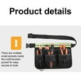 thumbnail image 6 of Heldig Tool belt, tool bag 600D Oxford, belt pouch with multi-pocket for gardening construction workers mechanics men women (green / black)B, 6 of 9