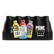 Prime Hydration Drink Variety Pack 12oz 15-pack Bottles - 5 Ice Pop, 5 Lemonade, 5 Strawberry Banana