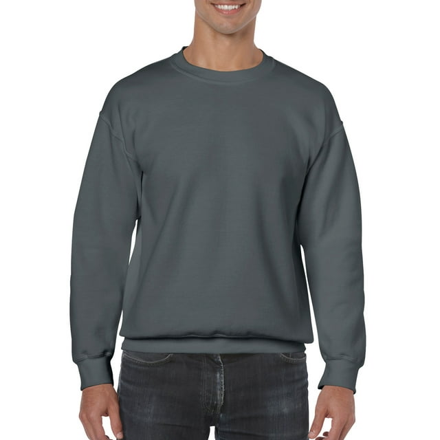 Gildan Chandail Molletonné à Col Ras du Cou pour Hommes, 2TG, Charbon