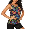 thumbnail image 2 of Fotbe Colorful Pineapples1 Blusas Sin Mangas para Mujer – Estilo Casual, Corte Suelto, Slim-Fit, Cuello Redondo Deportivo, Tops de Verano para Gimnasio y Yoga-Small, 2 of 7