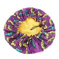 thumbnail image 1 of Bonnet Double Rond à Impression Batik pour Enfant, Bonnet de Nuit Ajustable, Bonnet de Douche, Filet de Soins Capillaires en Polyester, 1 of 1