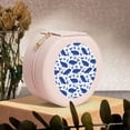 thumbnail image 6 of Naloa Whale Round Jewelry Box, Travel Jewelry Organizer, 3.9 x 3.9 x 2in Jewelry Storage Box for Women-Pink, 6 of 7