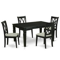 East West Furniture Dining Room Set Black, WECL5-BLK-C