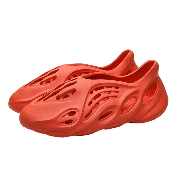 Zapatos De Playa Zapatos De Playa Hombres Zapatos De Cueva Goma Color Sólido Duradero Vacaciones De Verano (Rojo 7.5) Tmvgtek Para Estrenar