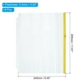 thumbnail image 2 of Uxcell A4 Binder Pocket, 8 Pack Letter Size Zipper 3 Holes Binder Pouch for 3-Ring Notebook Binder, Yellow, 2 of 5