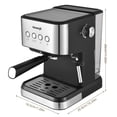 thumbnail image 3 of Máquina de Espresso Feiniao 15Bar Negra Semiautomática Multifunción con Vaporizador de Leche para Ca, 3 of 7