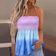 thumbnail image 2 of Camisetas Sin Mangas Para Mujer Camiseta sin mangas Bandeau para mujer, cómoda, sin mangas, para vacaciones de verano, holgada, para vacaciones, blusa plisada, Túnica elástica, camiseta (Sky Blue, L), 2 of 5