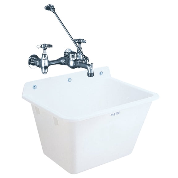 Mustee 16 Utilatub Service Sink Wall, White