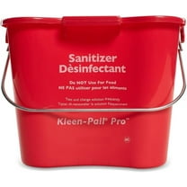 - 6 Quarts Kleen-Pail Pro Cleaning Bucket Red Color Plastic- Detergent Pail Cleaning Bucket with Bail Handle for Household Cleaning Mopping Kitchens Restaurants and Janitorial Use