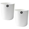 thumbnail image 1 of PP Material Trash Can with Round Hole Design for Home Use White Large Capacity 2Pcs, 1 of 5