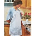 thumbnail image 1 of Fine White Lace Apron with Hearts and Flower Pattern Adult size, 1 of 10