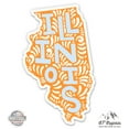 thumbnail image 1 of Illinois Shape Cute Letters Native Local - 5" Vinyl Sticker - For Car Laptop I-Pad - Waterproof Decal, 1 of 1