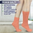 thumbnail image 4 of MDR Lightweight Cotton Slouch Socks For Women and Men 1 Pair Size 9 to 11 (Peach), 4 of 7