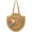 Camel, variant on CoCopeaunts Straw Bag Round Summer Straw Large Woven Beach Bag Purse For Women Vocation Tote Handbags With Pom Poms