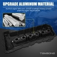thumbnail image 4 of Full Aluminum Engine Valve Cover for BMW N52 E70 E82 E90 E91 328i 528i 128i X3 X5 Z4 (Black), 4 of 8