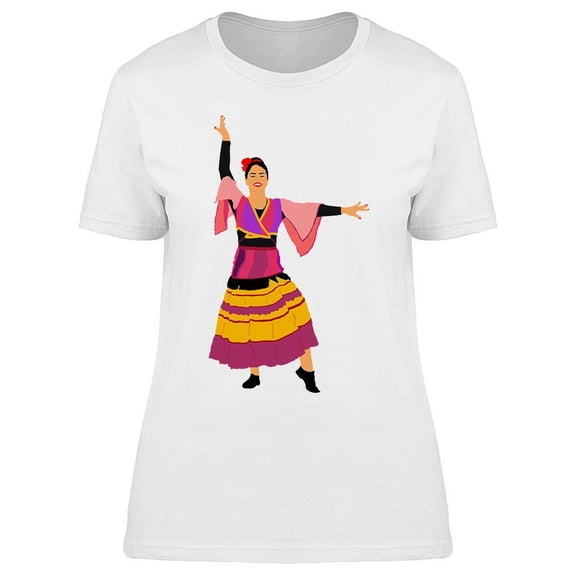 Attractive Flamenco Dancer   T-Shirt Women -Image by Shutterstock, Female 3X-Large