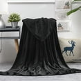 thumbnail image 2 of Btomtd 80"x90" Warm Fleece Throw Blanket for Sofa Soft Thick Bedding Cozy Bed Blanket Lightweight Blanket for Household All Seasons Use, Black, 2 of 7