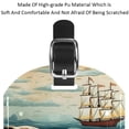 thumbnail image 4 of Square 2Pack PU Leather Sea Lion Cruise Luggage Tag with Privacy Cover and Name ID Tag for Travel Handbags Backpacks Luggage Tags, 4 of 6