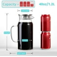 thumbnail image 2 of Glass Pitcher with Lid and Spout,  Glass Water Pitcher for Fridge, Glass Carafe for Hot/Cold Water, Iced Tea Pitcher, Large Jug for Coffee, Juice and Homemade Beverage, 2 of 7