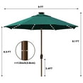thumbnail image 2 of EliteShade Sunbrella Solar Umbrellas 9ft Market Umbrella with 80 LED Lights Patio Umbrellas Outdoor Table Umbrella with Ventilation and 5 Years Non-Fading Top,Emerald, 2 of 5