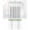 thumbnail image 6 of No Hook Shower Curtain with Snap in Liner, Boho Black Polka Dot Striped Geometric Farmhouse Style Hotel Shower Curtains for Bathroom, Washable Shower Curtain Liner Set with Mesh Top Window, 54"x78", 6 of 6