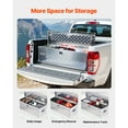 thumbnail image 2 of KFFKFF Heavy-Duty Aluminum Truck Bed Toolbox, Diamond Plate Storage Chest with Side Handles and Locking Mechanism, Organizer for Trailers, Pickups, Truck Beds, and RVs, 49"x15"x15", Silver, 2 of 8
