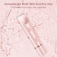 thumbnail image 2 of 2-in-1 Electric Shaver for Women, Waterproof, Bikini Line Trimmer, Dual Heads, Type-C Pink, 2 of 2