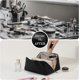 thumbnail image 4 of Large Capacity Travel Cosmetic Bag, Leather Waterproof Women Travel Makeup Bag Organizer, with Handle and Divider Flat Lay Checkered Cosmetic Bag, 4 of 5