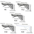 thumbnail image 4 of Folding Wall Mounted Shelf Bracket, Strong Load Heavy Duty Metal Collapsible Shelf Brackets for Space Saving DIY Bracket, 4 of 12