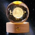 thumbnail image 2 of Starry Sky Crystal Night Light con Base de Madera Brillante Esfera de Cristal Decorativa 3D Tallado Interior para Decoración de Dormitorio Sala de Estar, 2 of 8