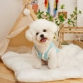 thumbnail image 3 of CBFFDC Exquisite Workmanship Pet Clothing Cozy Korean Style Pet Clothes Thickened 2 leg Button Closing Comfortable to Wear with Traction Rope, 3 of 5