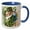 Blue/White, variant on 3drose, Clapsaddle – Father Holly with Angel, 11oz Mug