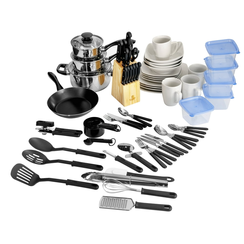 Gibson Home Essential Total Kitchen 83Piece Combo Set, White Walmart