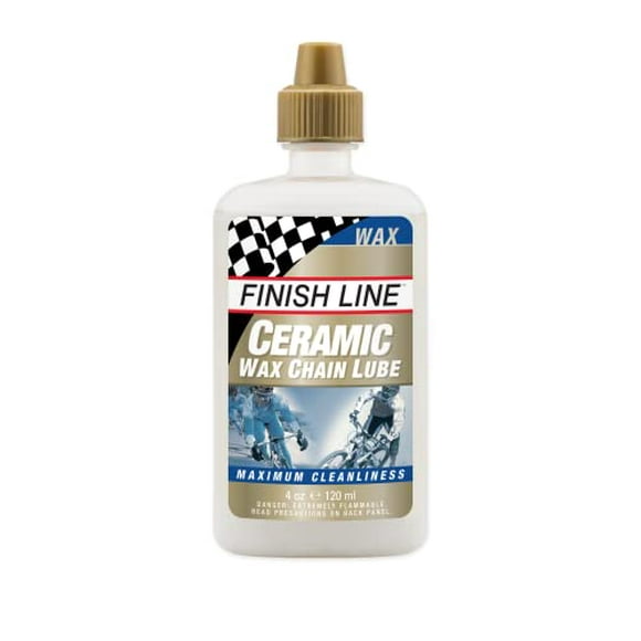 Finish Line Ceramic WAX Bicycle Chain Lube, 4-Ounce Drip Squeeze Bottle