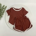 thumbnail image 2 of MEZZALL Summer Boys Girls Short Sleeved T-Shirt Set Boys Girls Short Sleeved Shorts Two Piece Set Cozy Toddler Baby Wear 3-4Y, 2 of 3
