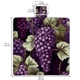 thumbnail image 2 of Grape Canvas Beach Blanket Picnic Mat - Oversized Outdoor Rug for Beach, Camping, and Picnics - 63 x 55 inches Large Size with Premium Material for Comfort and Durability, 2 of 6