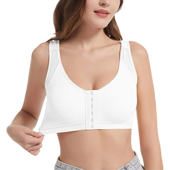 WCJM Lady's n cotton Black ylon bra Women Sexy Lace Back Button Shaping Cup Adjustable Shoulder Strap Large Size Bra