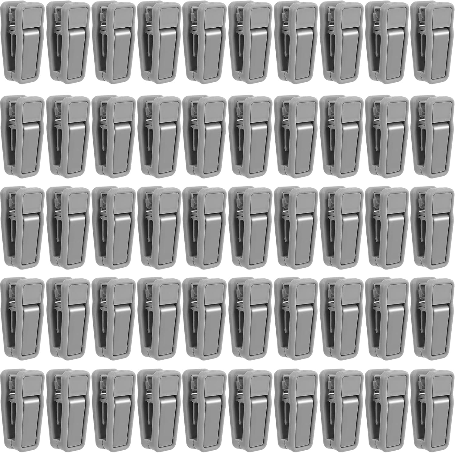 SHAANXIXIAN Hanger Clips for Hangers,50 Pcs Baby Hanger Clips,Plastic Finger Clips,Pant Hanger Clips,Strong Pinch Grip Clips for Use with Slim-line Clothes Hangers Velvet Hangers (Grey)