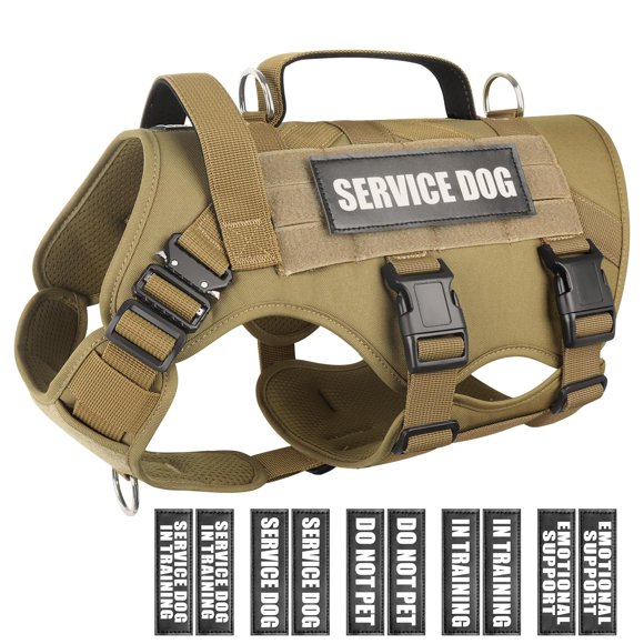 Chaleco para perros WINSEE Service Dog para perros medianos, color marrón