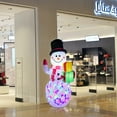 thumbnail image 3 of Christmas Snowman Inflatable Model, Inflatable Yard Decorations, Vibrant Effect, Built-in LED Lights, Easy to Set up Holiday Decoration for Families, Courtyards, Gardens, Lawns, Christmas Holidays, 3 of 8