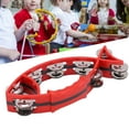 thumbnail image 4 of Tambourine, Mini Drum Set Tambourines 8 Cymbal Bells Musical Toys Fish Shaped ABS  For Gift For Party Red, 4 of 8
