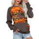 thumbnail image 1 of Sudadera de manga larga para mujer, informal, con cuello redondo, bonita, con estampado de Halloween, sudadera ligera con bolsillo, 1 of 6