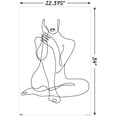thumbnail image 3 of Woman - Continuous Line Drawing Wall Poster, 22.375" x 34", 3 of 5