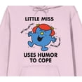 thumbnail image 2 of Mr Men and Little Miss Giggles Meme Little Miss Uses Humor To Cope Women's Pink Graphic Hoodie-Large, 2 of 3