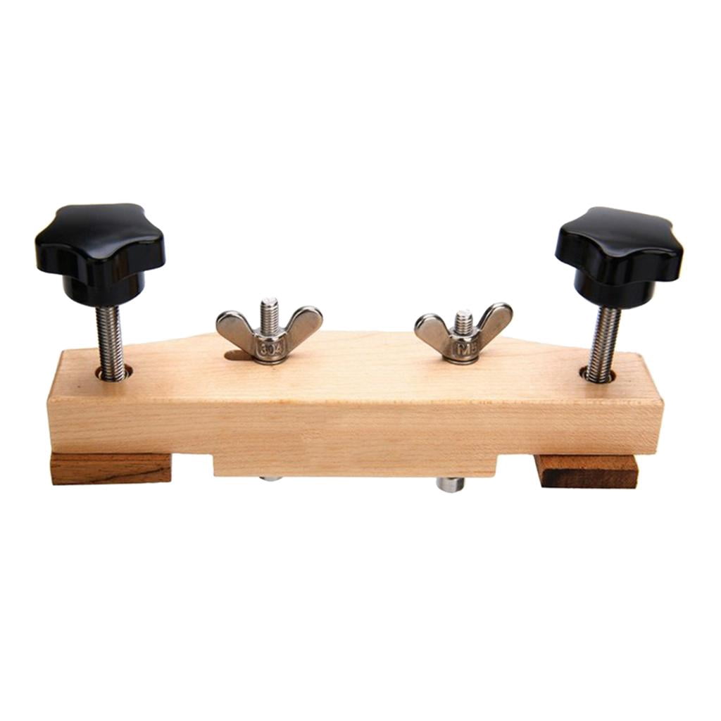 Vensio -Professional Guitar Bridge Clamp Repair Tools with Allen Key and Cork Gaskets, Durable Maple Wood Caul Clamp for Acoustic Guitar Maintenance and Installation