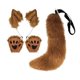 thumbnail image 1 of Conjunto de Orejas Y Cola de , Kit de Juego de Rol de Animales Peludos, Accesorios para El Cabello para Disfraz de Halloween, Lindo Disfraz de Zo marrón, 1 of 9