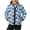 Blue Palm Tree, variant on Pumpkin Acorn Maple Leaf Apple Harvest Print Fleece Jacket for Girls Thanksgiving Lightweight Warm Coat Zip Up Outerwear Mock Neck Polar Fleece Sweatshirts with Pockets, 5 Years