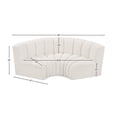 thumbnail image 2 of Bowery Hill Contemporary Cream Boucle Fabric Modular Sectional, 2 of 8